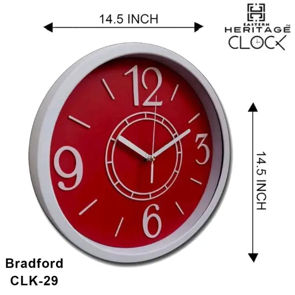Red Vintage Wall Clock - simple